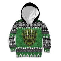 Personalized Anglesey Wales Christmas Kid Hoodie Green Man Celtic Knot - Wonder Print Shop