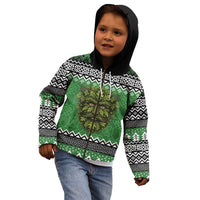 Personalized Anglesey Wales Christmas Kid Hoodie Green Man Celtic Knot - Wonder Print Shop