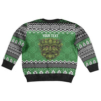 Personalized Anglesey Wales Christmas Kid Ugly Christmas Sweater Green Man Celtic Knot - Wonder Print Shop