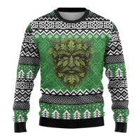 Personalized Anglesey Wales Christmas Ugly Christmas Sweater Green Man Celtic Knot - Wonder Print Shop