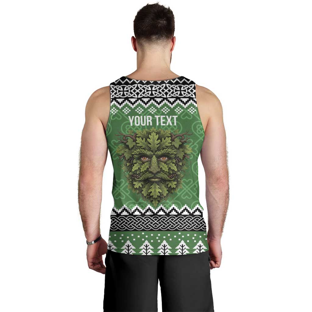 Personalized Anglesey Wales Christmas Men Tank Top Green Man Celtic Knot - Wonder Print Shop