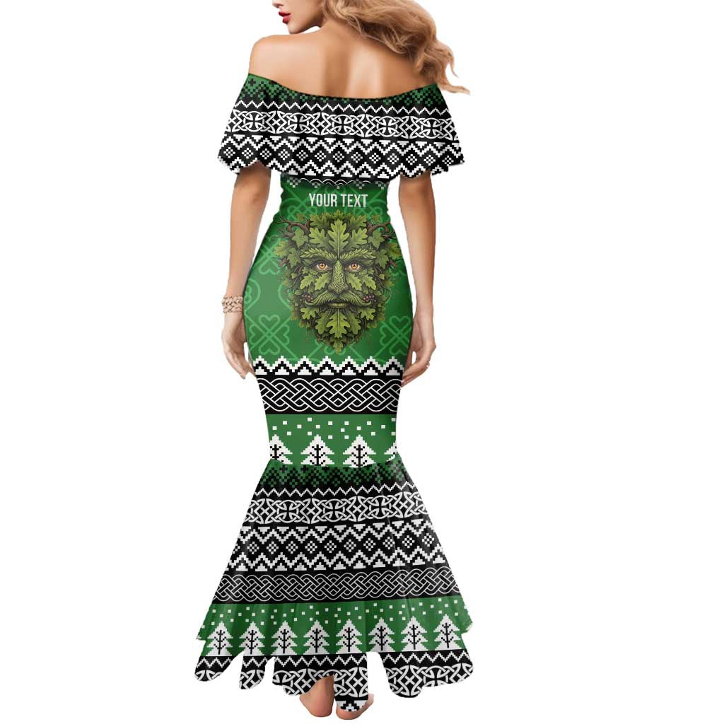 Personalized Anglesey Wales Christmas Mermaid Dress Green Man Celtic Knot - Wonder Print Shop