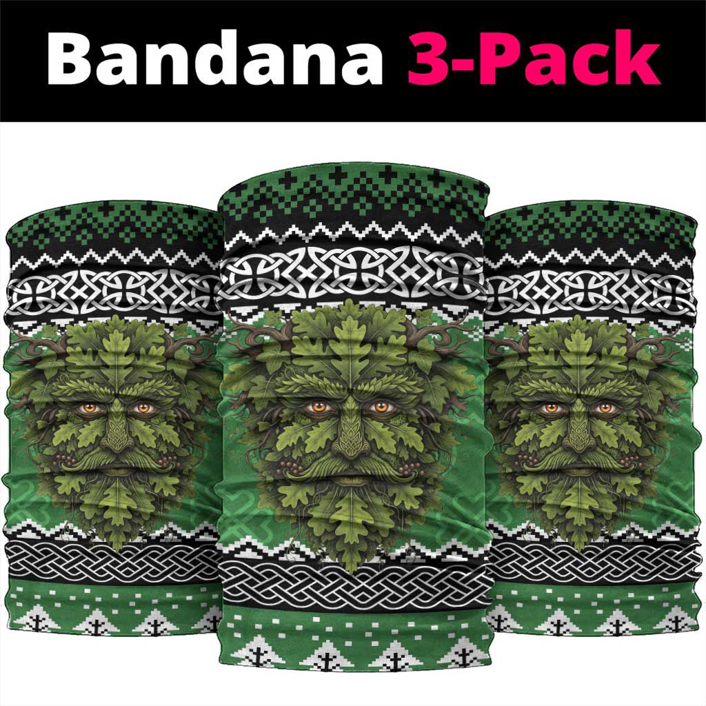 Personalized Anglesey Wales Christmas Neck Gaiter Green Man Celtic Knot - Wonder Print Shop
