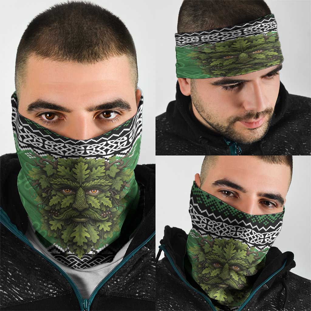 Personalized Anglesey Wales Christmas Neck Gaiter Green Man Celtic Knot - Wonder Print Shop