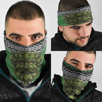 Personalized Anglesey Wales Christmas Neck Gaiter Green Man Celtic Knot - Wonder Print Shop
