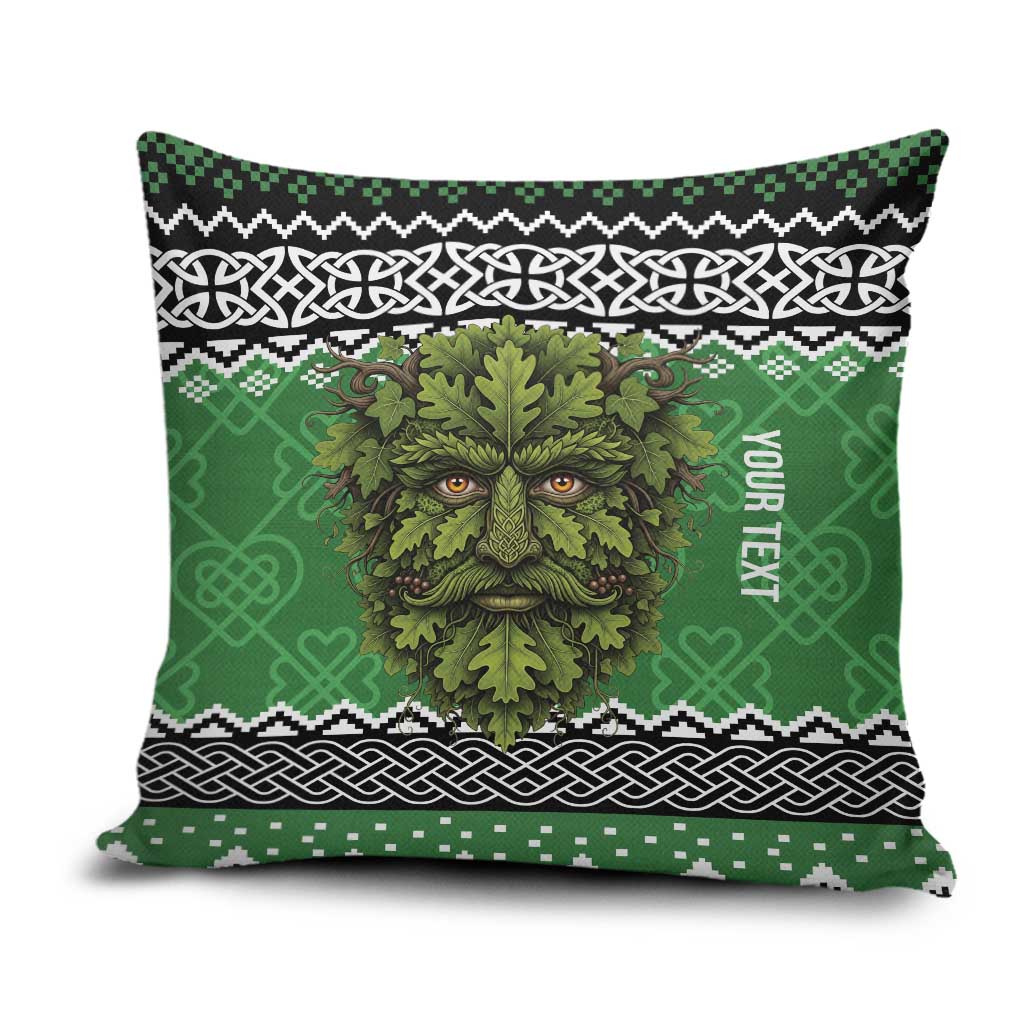 Personalized Anglesey Wales Christmas Pillow Cover Green Man Celtic Knot - Wonder Print Shop