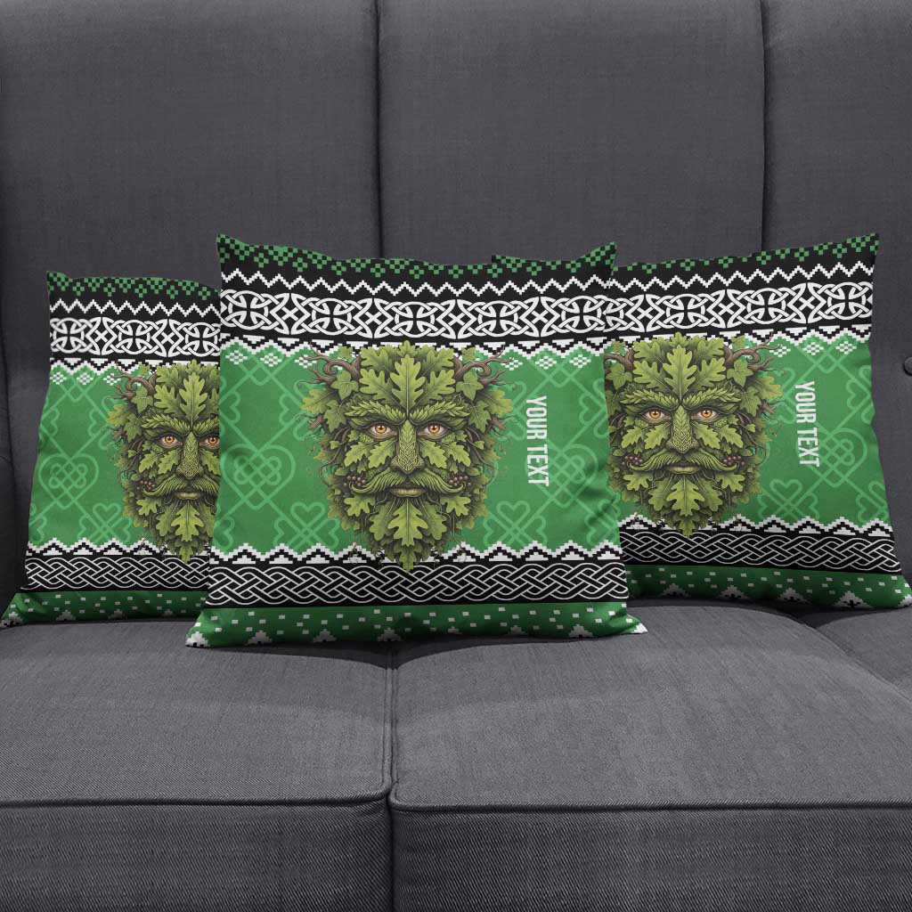 Personalized Anglesey Wales Christmas Pillow Cover Green Man Celtic Knot - Wonder Print Shop