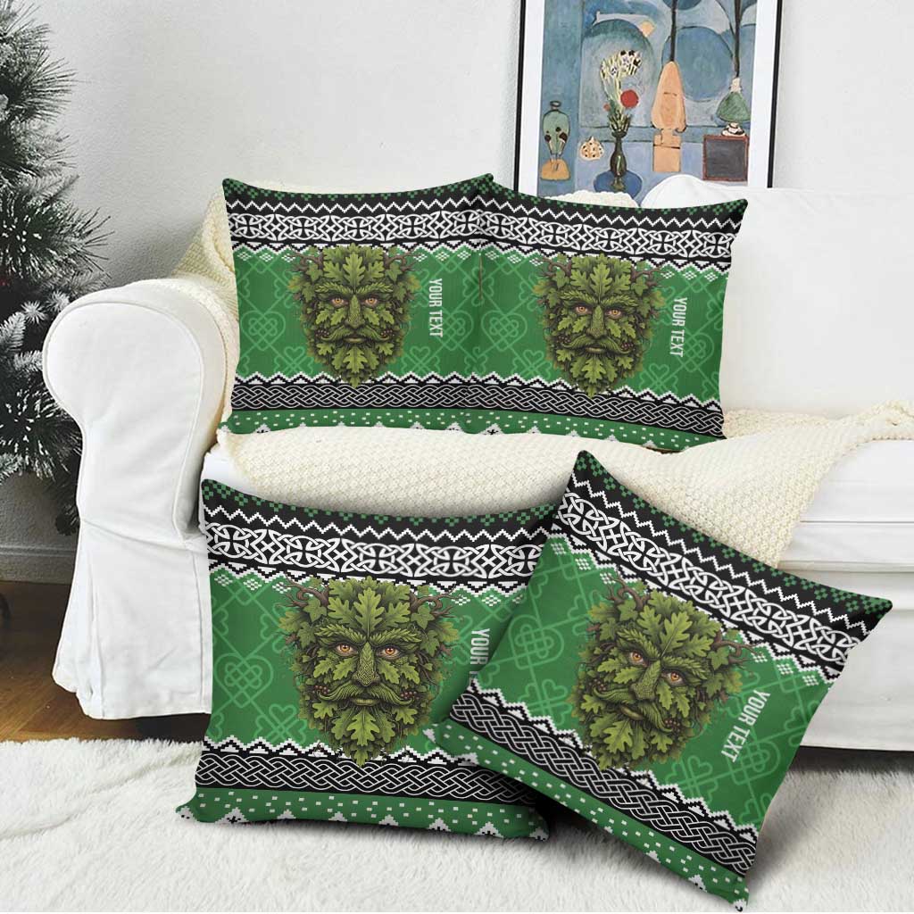 Personalized Anglesey Wales Christmas Pillow Cover Green Man Celtic Knot - Wonder Print Shop