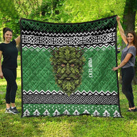 Personalized Anglesey Wales Christmas Quilt Green Man Celtic Knot - Wonder Print Shop