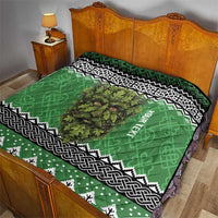Personalized Anglesey Wales Christmas Quilt Green Man Celtic Knot - Wonder Print Shop
