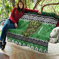 Personalized Anglesey Wales Christmas Quilt Green Man Celtic Knot - Wonder Print Shop