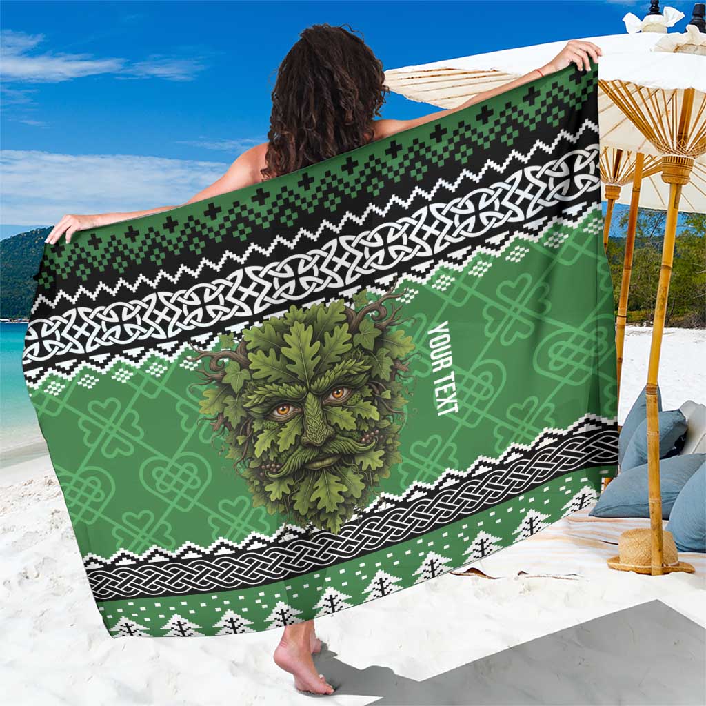 Personalized Anglesey Wales Christmas Sarong Green Man Celtic Knot - Wonder Print Shop