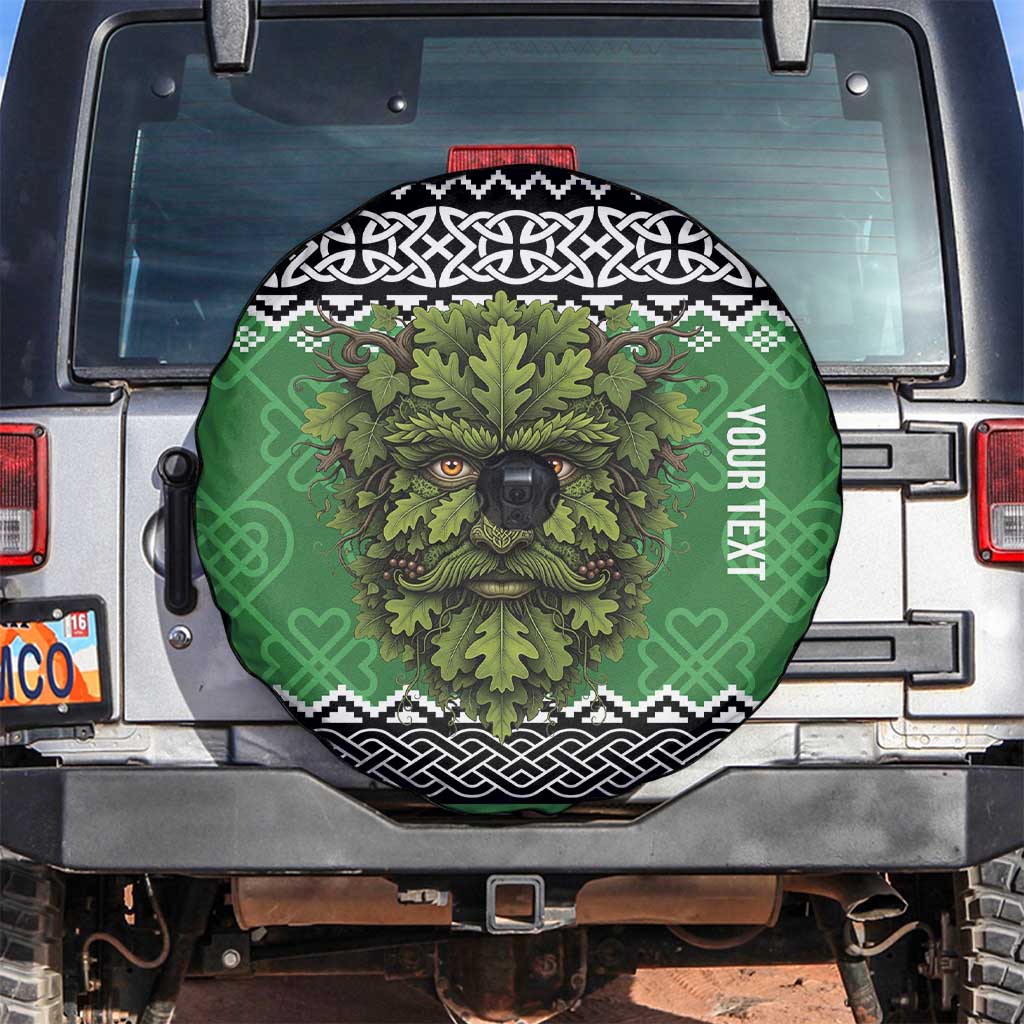 Personalized Anglesey Wales Christmas Spare Tire Cover Green Man Celtic Knot - Wonder Print Shop
