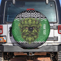 Personalized Anglesey Wales Christmas Spare Tire Cover Green Man Celtic Knot - Wonder Print Shop