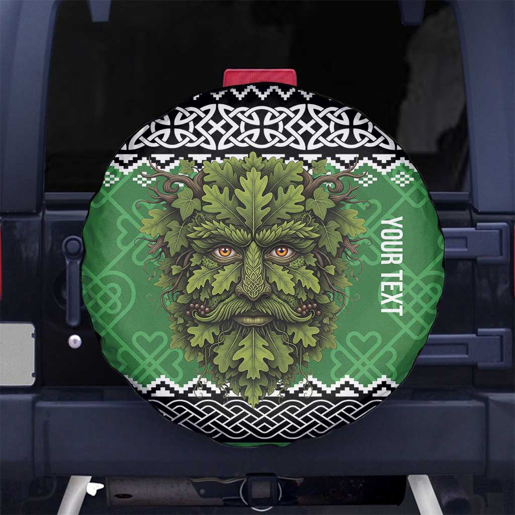 Personalized Anglesey Wales Christmas Spare Tire Cover Green Man Celtic Knot - Wonder Print Shop