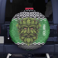 Personalized Anglesey Wales Christmas Spare Tire Cover Green Man Celtic Knot - Wonder Print Shop