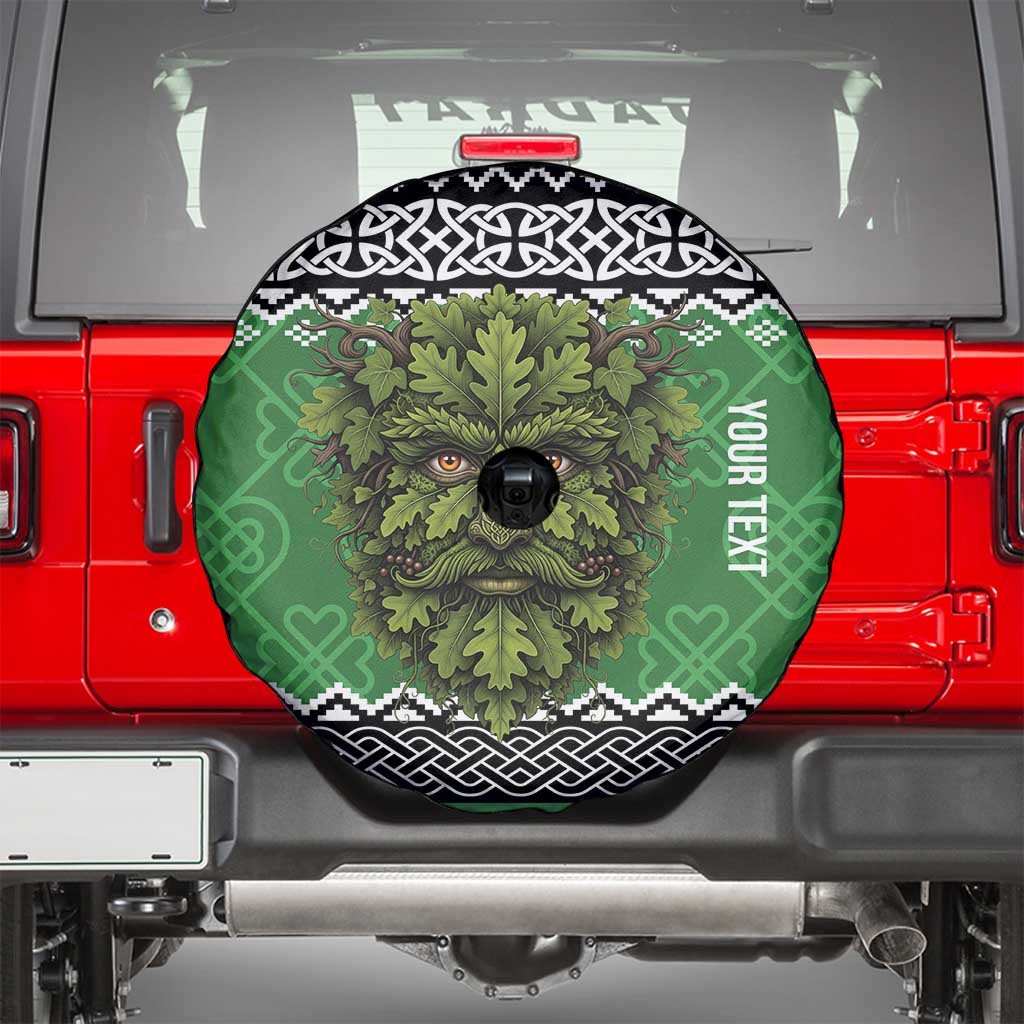 Personalized Anglesey Wales Christmas Spare Tire Cover Green Man Celtic Knot - Wonder Print Shop