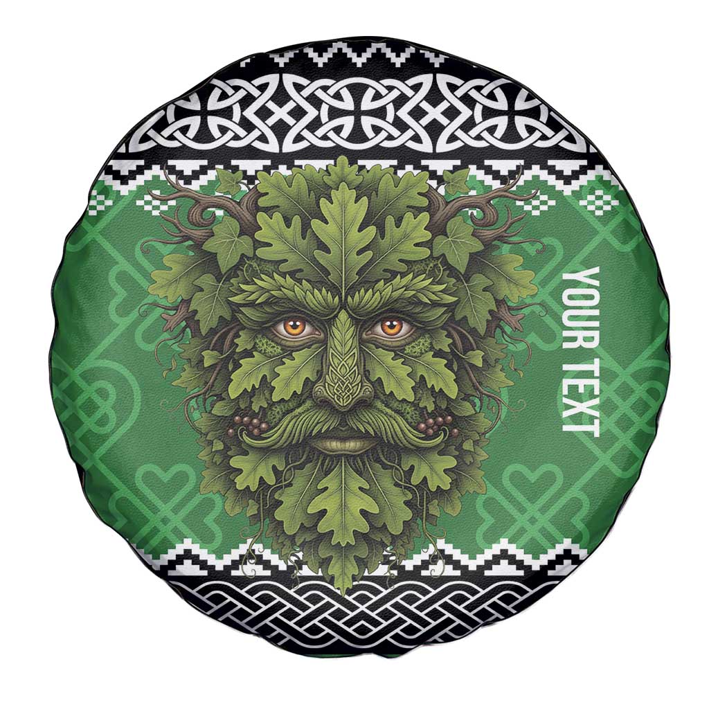 Personalized Anglesey Wales Christmas Spare Tire Cover Green Man Celtic Knot - Wonder Print Shop