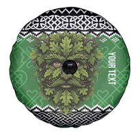 Personalized Anglesey Wales Christmas Spare Tire Cover Green Man Celtic Knot - Wonder Print Shop