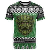 Personalized Anglesey Wales Christmas T Shirt Green Man Celtic Knot - Wonder Print Shop