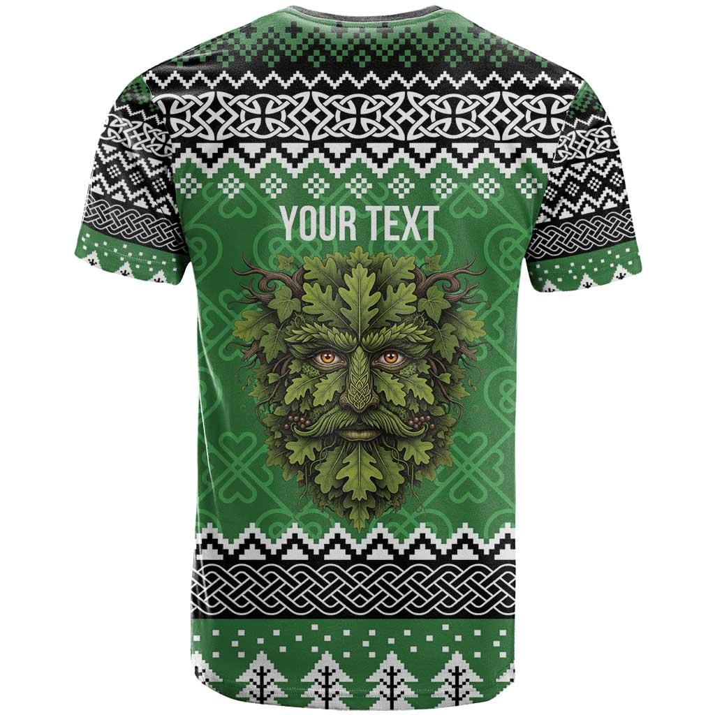 Personalized Anglesey Wales Christmas T Shirt Green Man Celtic Knot - Wonder Print Shop