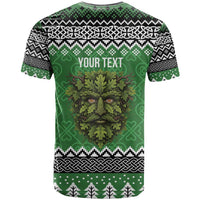 Personalized Anglesey Wales Christmas T Shirt Green Man Celtic Knot - Wonder Print Shop