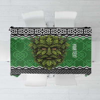 Personalized Anglesey Wales Christmas Tablecloth Green Man Celtic Knot - Wonder Print Shop