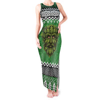 Personalized Anglesey Wales Christmas Tank Maxi Dress Green Man Celtic Knot - Wonder Print Shop
