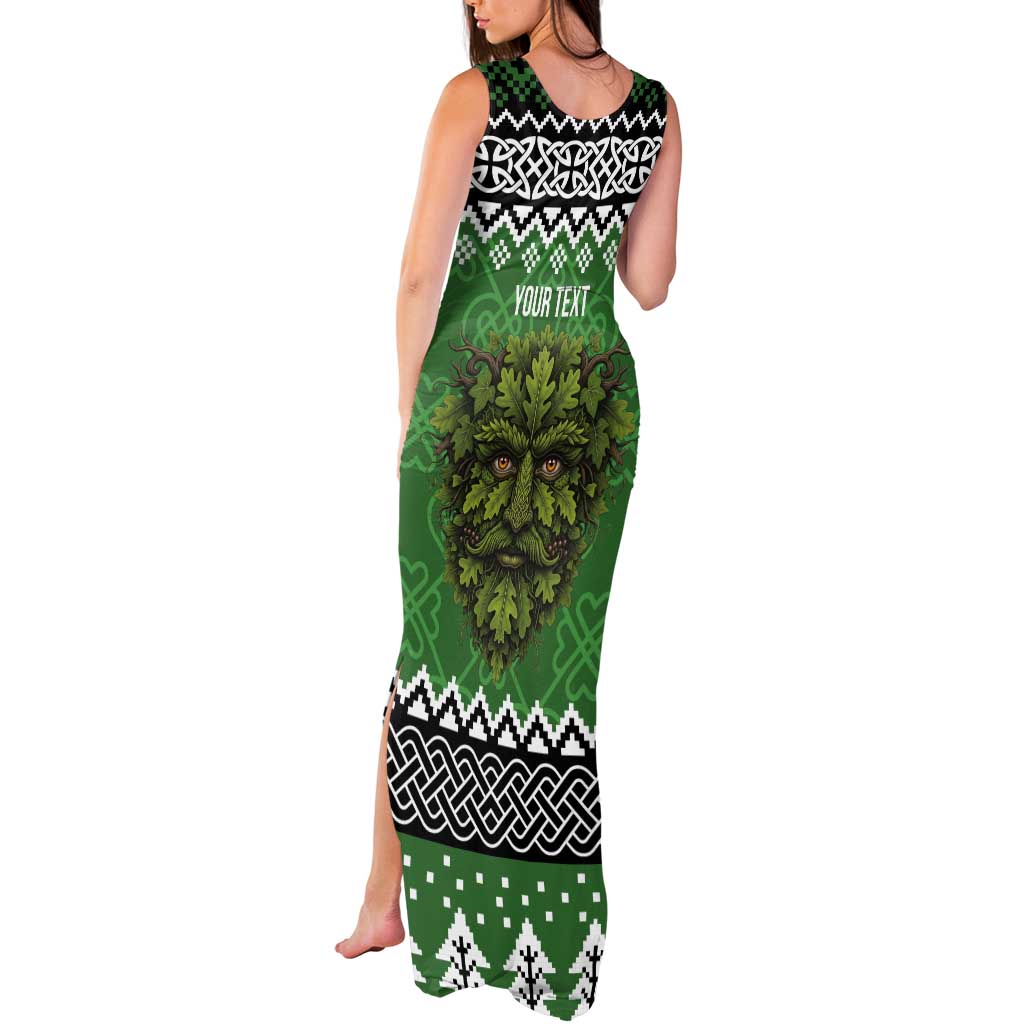 Personalized Anglesey Wales Christmas Tank Maxi Dress Green Man Celtic Knot - Wonder Print Shop