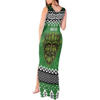 Personalized Anglesey Wales Christmas Tank Maxi Dress Green Man Celtic Knot - Wonder Print Shop