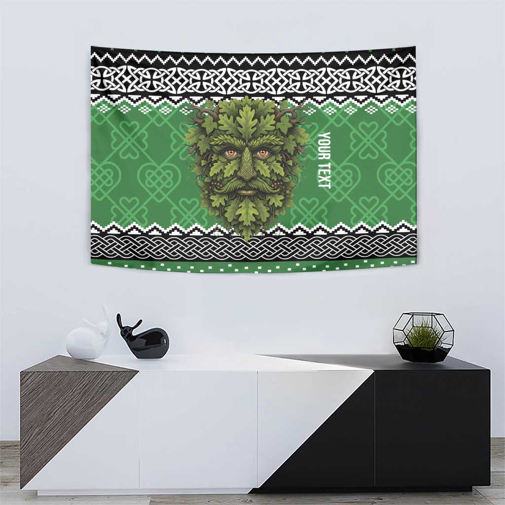 Personalized Anglesey Wales Christmas Tapestry Green Man Celtic Knot - Wonder Print Shop