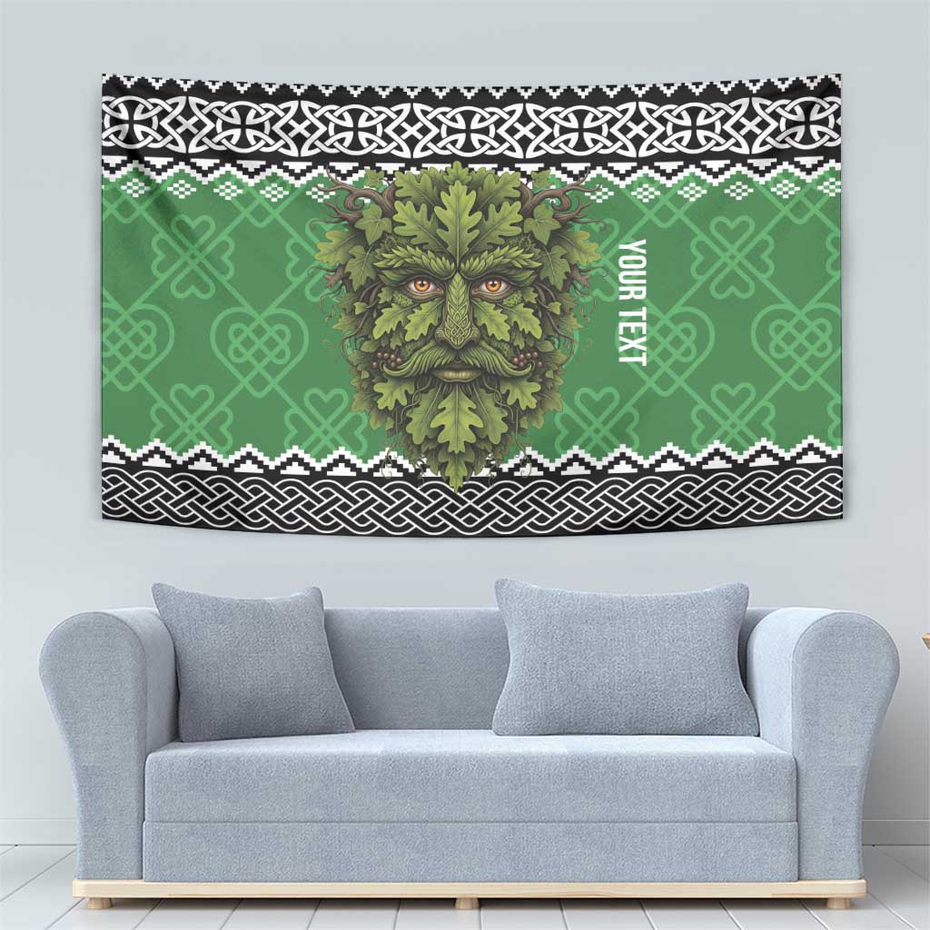Personalized Anglesey Wales Christmas Tapestry Green Man Celtic Knot - Wonder Print Shop