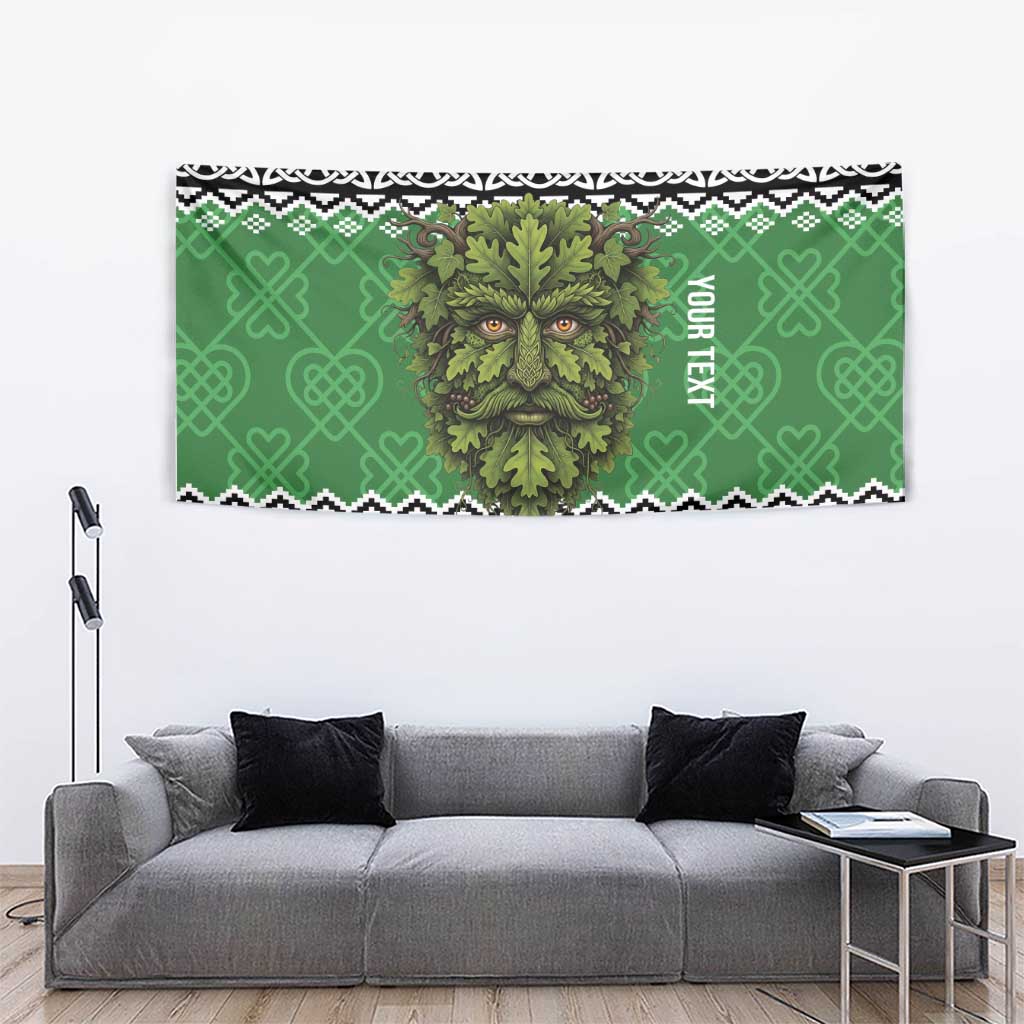 Personalized Anglesey Wales Christmas Tapestry Green Man Celtic Knot - Wonder Print Shop