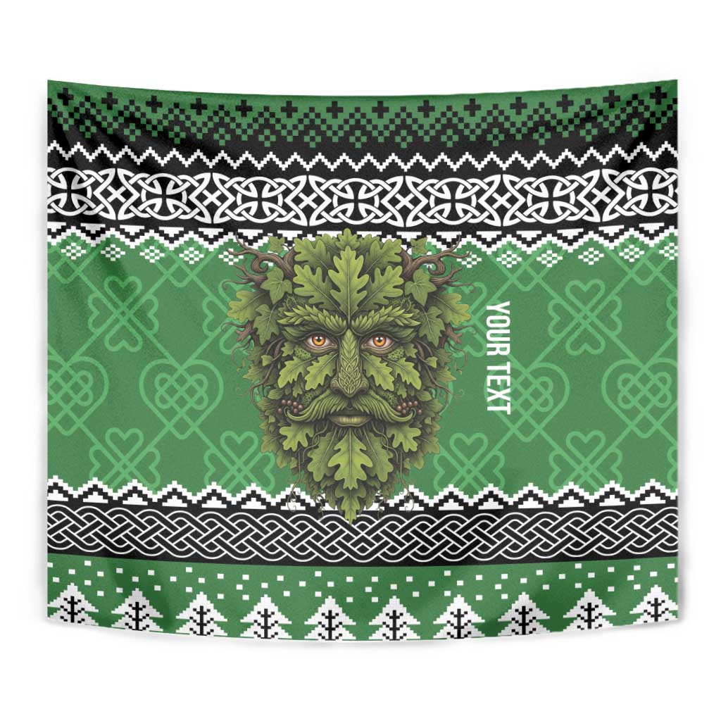 Personalized Anglesey Wales Christmas Tapestry Green Man Celtic Knot - Wonder Print Shop