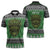 Personalized Anglesey Wales Christmas Zipper Polo Shirt Green Man Celtic Knot - Wonder Print Shop