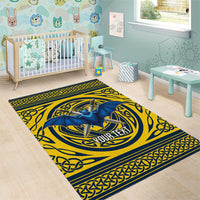 Personalized Brecknockshire Wales Area Rug Welsh Celtic Bat And Swords Design - Wonder Print Shop