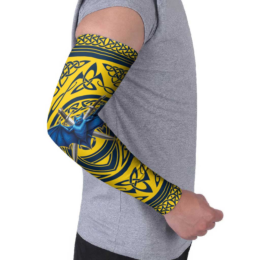 Personalized Brecknockshire Wales Arm Sleeves Welsh Celtic Bat And Swords Design - Wonder Print Shop