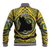 Personalized Brecknockshire Wales Baseball Jacket Welsh Celtic Bat And Swords Design - Wonder Print Shop