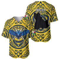 Personalized Brecknockshire Wales Baseball Jersey Welsh Celtic Bat And Swords Design - Wonder Print Shop