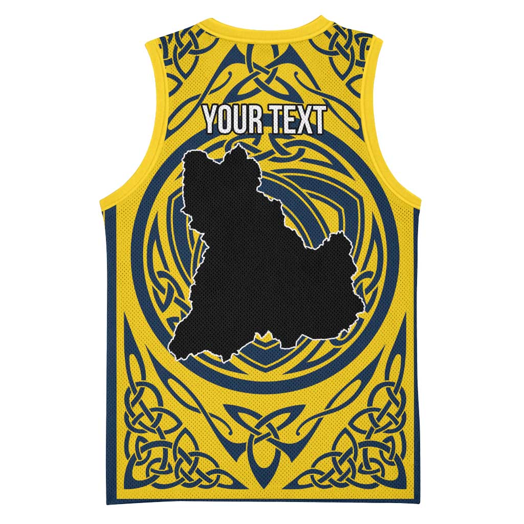 Personalized Brecknockshire Wales Basketball Jersey Welsh Celtic Bat And Swords Design - Wonder Print Shop