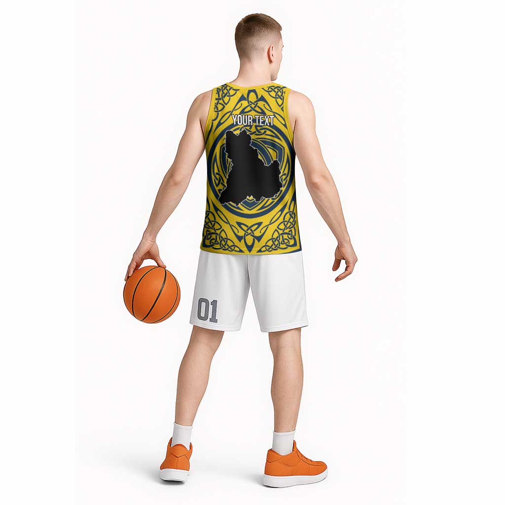 Personalized Brecknockshire Wales Basketball Jersey Welsh Celtic Bat And Swords Design - Wonder Print Shop