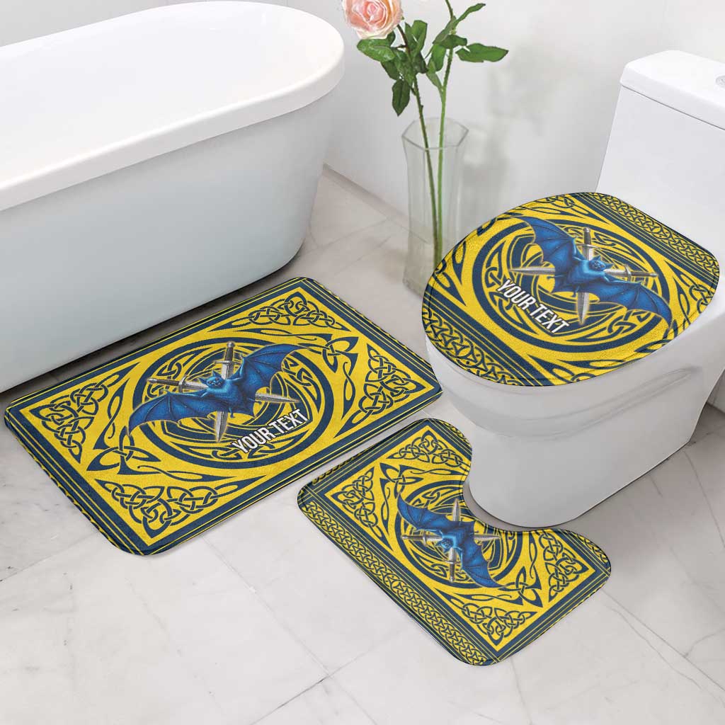 Personalized Brecknockshire Wales Bathroom Set Welsh Celtic Bat And Swords Design - Wonder Print Shop