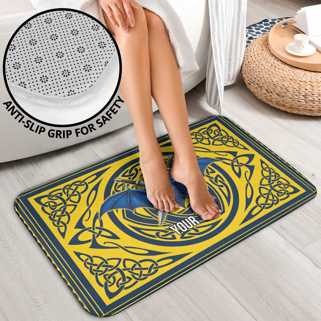 Personalized Brecknockshire Wales Bathroom Set Welsh Celtic Bat And Swords Design - Wonder Print Shop