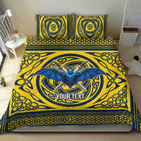 Personalized Brecknockshire Wales Bedding Set Welsh Celtic Bat And Swords Design - Wonder Print Shop
