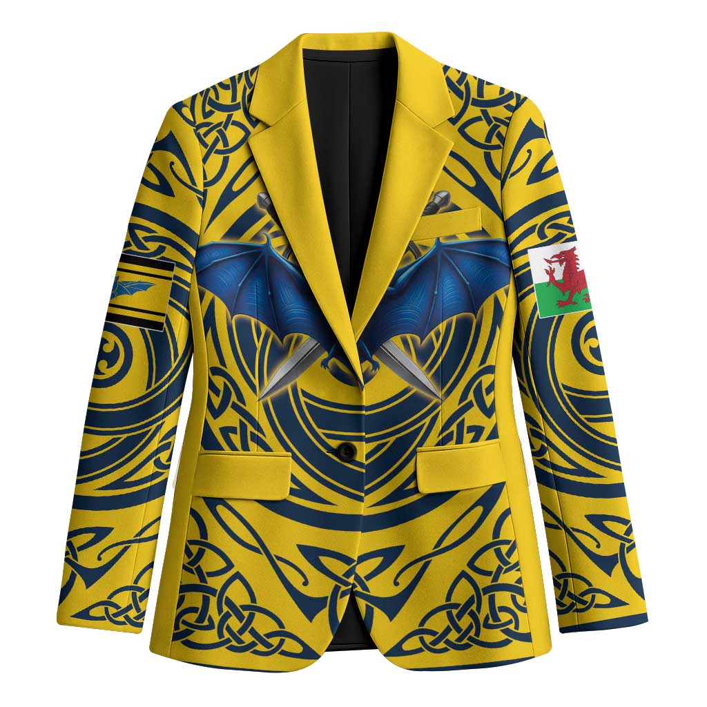Personalized Brecknockshire Wales Blazer Welsh Celtic Bat And Swords Design - Wonder Print Shop