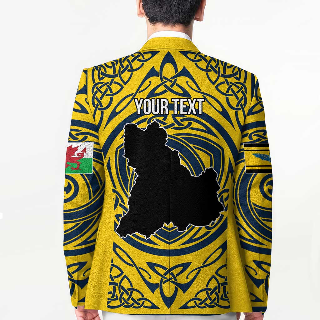 Personalized Brecknockshire Wales Blazer Welsh Celtic Bat And Swords Design - Wonder Print Shop