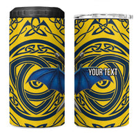 Personalized Brecknockshire Wales 4 in 1 Can Cooler Tumbler Welsh Celtic Bat And Swords Design - Wonder Print Shop