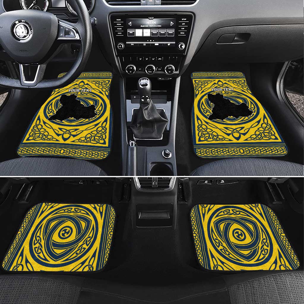 Personalized Brecknockshire Wales Car Mats Welsh Celtic Bat And Swords Design - Wonder Print Shop