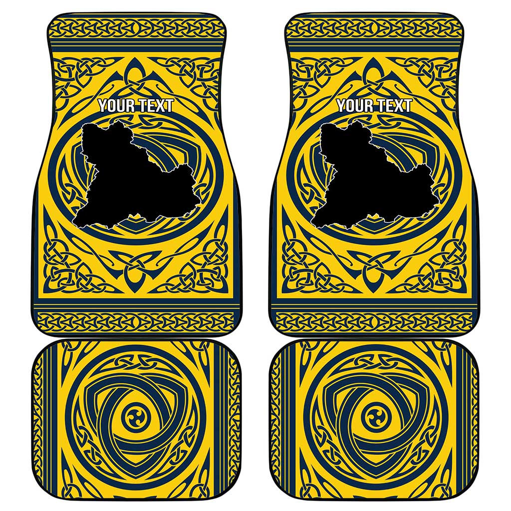 Personalized Brecknockshire Wales Car Mats Welsh Celtic Bat And Swords Design - Wonder Print Shop