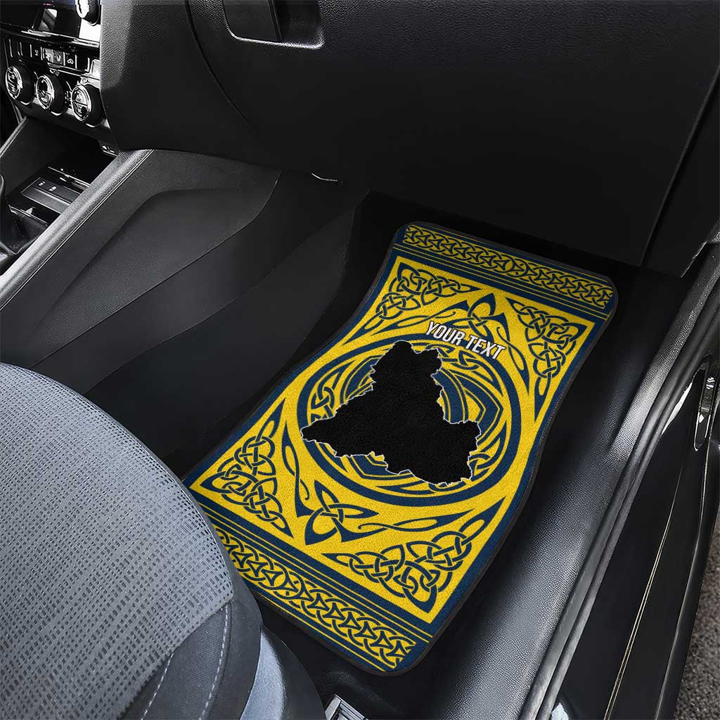 Personalized Brecknockshire Wales Car Mats Welsh Celtic Bat And Swords Design - Wonder Print Shop